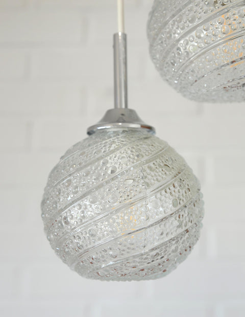 Mid Century Modern Cascade Pendant Light: Bubble Glass MCM Hanging Lamp