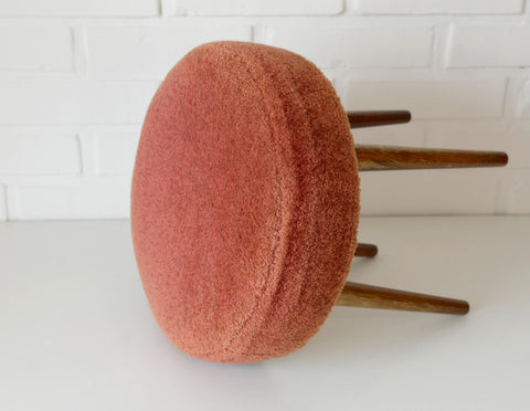 Vintage Space Age Stool: Mid Century Ottoman, Yugoslavia 1960s