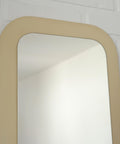 Vintage White Space Age Mirror: Yugoslavian Mid-Century Modern MEBLO