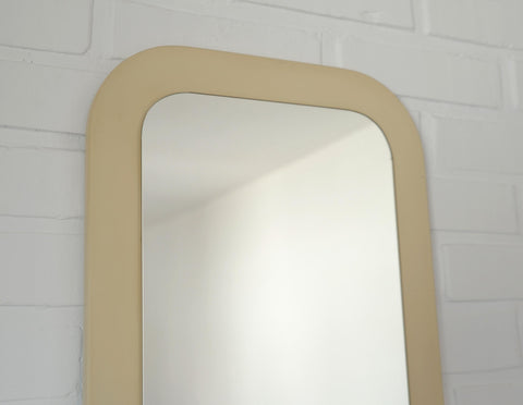Vintage White Space Age Mirror: Yugoslavian Mid-Century Modern MEBLO