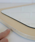 Vintage White Space Age Mirror: Yugoslavian Mid-Century Modern MEBLO
