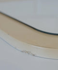 Vintage White Space Age Mirror: Yugoslavian Mid-Century Modern MEBLO