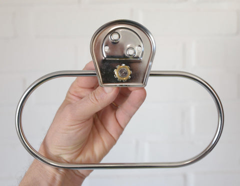 Vintage Chrome Bathroom Accessories Set: Retro Wall Mount, NOS 1990s