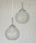 Mid Century Modern Cascade Pendant Light: Bubble Glass MCM Hanging Lamp