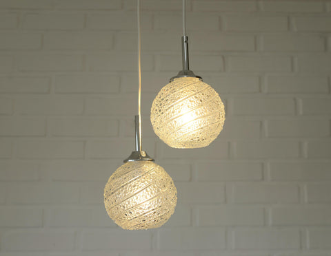 Mid Century Modern Cascade Pendant Light: Bubble Glass MCM Hanging Lamp