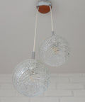 Mid Century Modern Cascade Pendant Light: Bubble Glass MCM Hanging Lamp