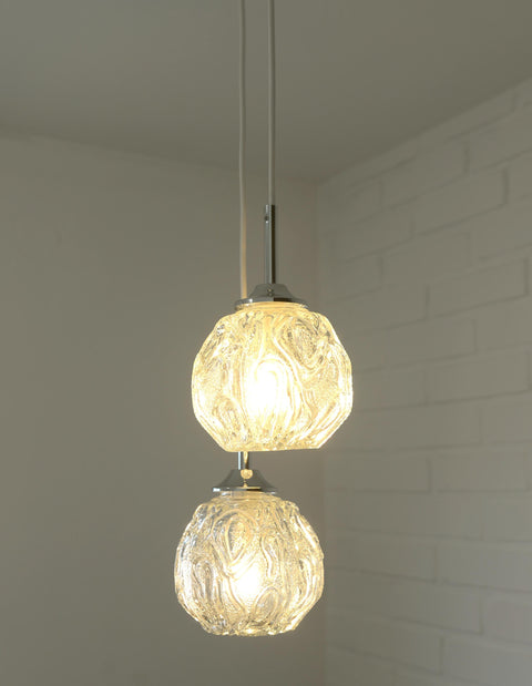 Mid Century Modern Glass Pendant Light: Redesign Cascade Bar Lamp