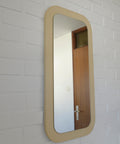 Vintage White Space Age Mirror: Yugoslavian Mid-Century Modern MEBLO