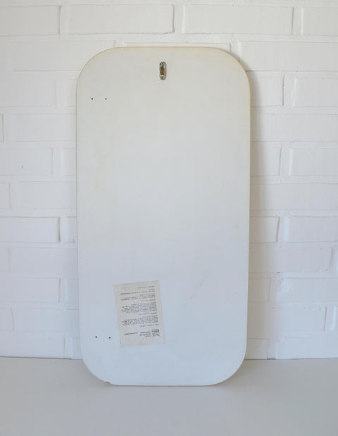 Vintage White Space Age Mirror: Yugoslavian Mid-Century Modern MEBLO