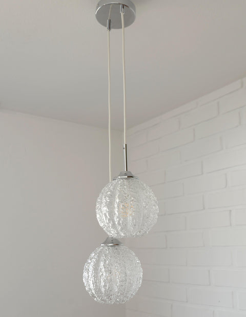 Mid Century Modern Glass Pendant Light: Redesign Cascade Hanging Lamp