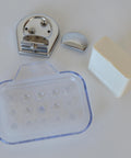 Vintage Chrome Bathroom Accessories Set: Retro Wall Mount, NOS 1990s