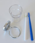 Vintage Chrome Bathroom Accessories Set: Retro Wall Mount, NOS 1990s