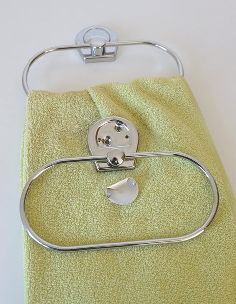Vintage Chrome Bathroom Accessories Set: Retro Wall Mount, NOS 1990s