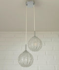 Mid Century Modern Glass Pendant Light: Redesign Cascade Hanging Lamp