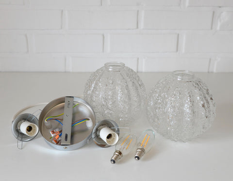 Mid Century Modern Glass Pendant Light: Redesign Cascade Hanging Lamp