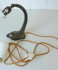 Antique Desk Lamp / Original Art Nouveau Table Light / Brass Bedside Lighting / Austria 1920's - 1930's