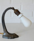 Antique Desk Lamp / Original Art Nouveau Table Light / Brass Bedside Lighting / Austria 1920's - 1930's