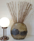 Large Mid-Century Modern Lava Glaze Vase: German Vintage Pottery