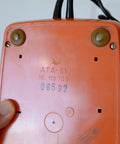 Vintage Orange Rotary Telephone: Mid-Century Modern Office Decor