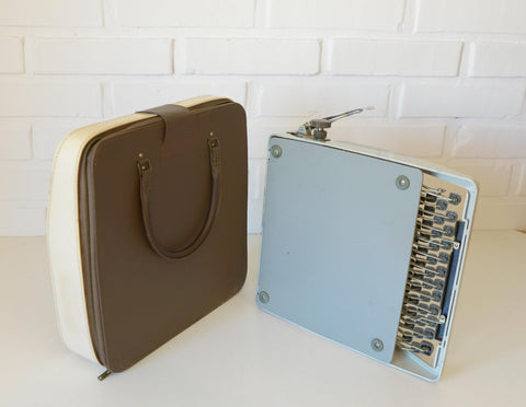 Typewriter Working from Yugoslavia 1960's / Vintage Office Decor / TOPS / Portable Typewriter With Case