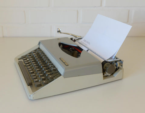 Typewriter Working from Yugoslavia 1960's / Vintage Office Decor / TOPS / Portable Typewriter With Case