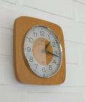 Vintage Wooden Wall Clock: Mid-Century Modern Farmhouse Decor