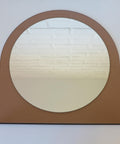 Vintage Smoked Plastic Vanity Mirror with Shelf: Space Age Retro Style