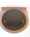 Vintage Smoked Plastic Vanity Mirror with Shelf: Space Age Retro Style