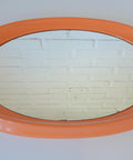 Orange Space Age Mirror: Vintage Mid Century Modern Yugoslavia 1970s