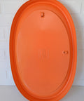 Orange Space Age Mirror: Vintage Mid Century Modern Yugoslavia 1970s