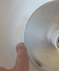 Vintage Meblo Harvey Guzzini Pendant Light: MCM Coffee Color Plastic Ceiling Lamp