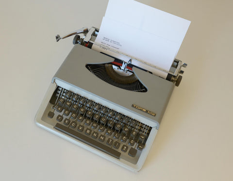 Typewriter Working from Yugoslavia 1960's / Vintage Office Decor / TOPS / Portable Typewriter With Case