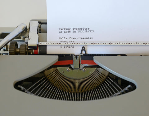 Typewriter Working from Yugoslavia 1960's / Vintage Office Decor / TOPS / Portable Typewriter With Case