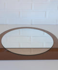 Vintage Smoked Plastic Vanity Mirror with Shelf: Space Age Retro Style
