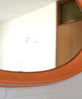 Orange Space Age Mirror: Vintage Mid Century Modern Yugoslavia 1970s
