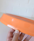 Orange Space Age Mirror: Vintage Mid Century Modern Yugoslavia 1970s