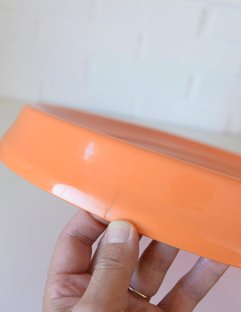 Orange Space Age Mirror: Vintage Mid Century Modern Yugoslavia 1970s