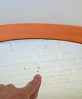 Orange Space Age Mirror: Vintage Mid Century Modern Yugoslavia 1970s