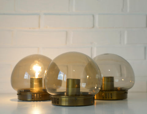 Vintage Mushroom Sconces (Set of 3): Space Age Mid Century Lighting
