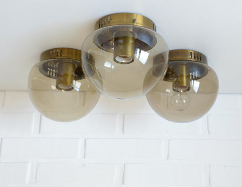 Vintage Mushroom Sconces (Set of 3): Space Age Mid Century Lighting