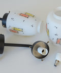 Vintage Italian Wall Sconces: Hand-Blown Glass, Retro 1970s Lighting (Set of 2)