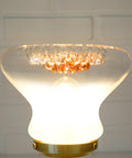 Vintage Mazzega Murano Glass Sconces: Brass Bar Lamps (Set of 4)