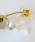 Vintage Yellow Clip Lamp: Space Age Gooseneck Bookshelf Light