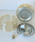 Pair of Wall Sconces / Vintage Ceiling Light / Flush Mount Fixtures 1970's
