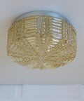 Pair of Wall Sconces / Vintage Ceiling Light / Flush Mount Fixtures 1970's