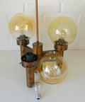 Vintage Copper Pendant Light / Mid Century Rustic Hanging Lamp / Brutalist Chandelier / Yugoslavia 1970's