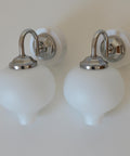 Set of 2 Vintage Wall Lamps: Mid Century Modern Sconces, Yugoslavia 1970's