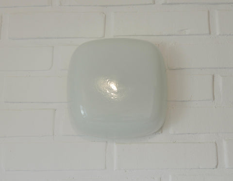 Vintage Opaline Glass Sconce - Minimalist Flush Mount Wall Lamp