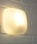 Vintage Opaline Glass Sconce - Minimalist Flush Mount Wall Lamp