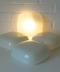 Vintage Opaline Glass Sconce - Minimalist Flush Mount Wall Lamp